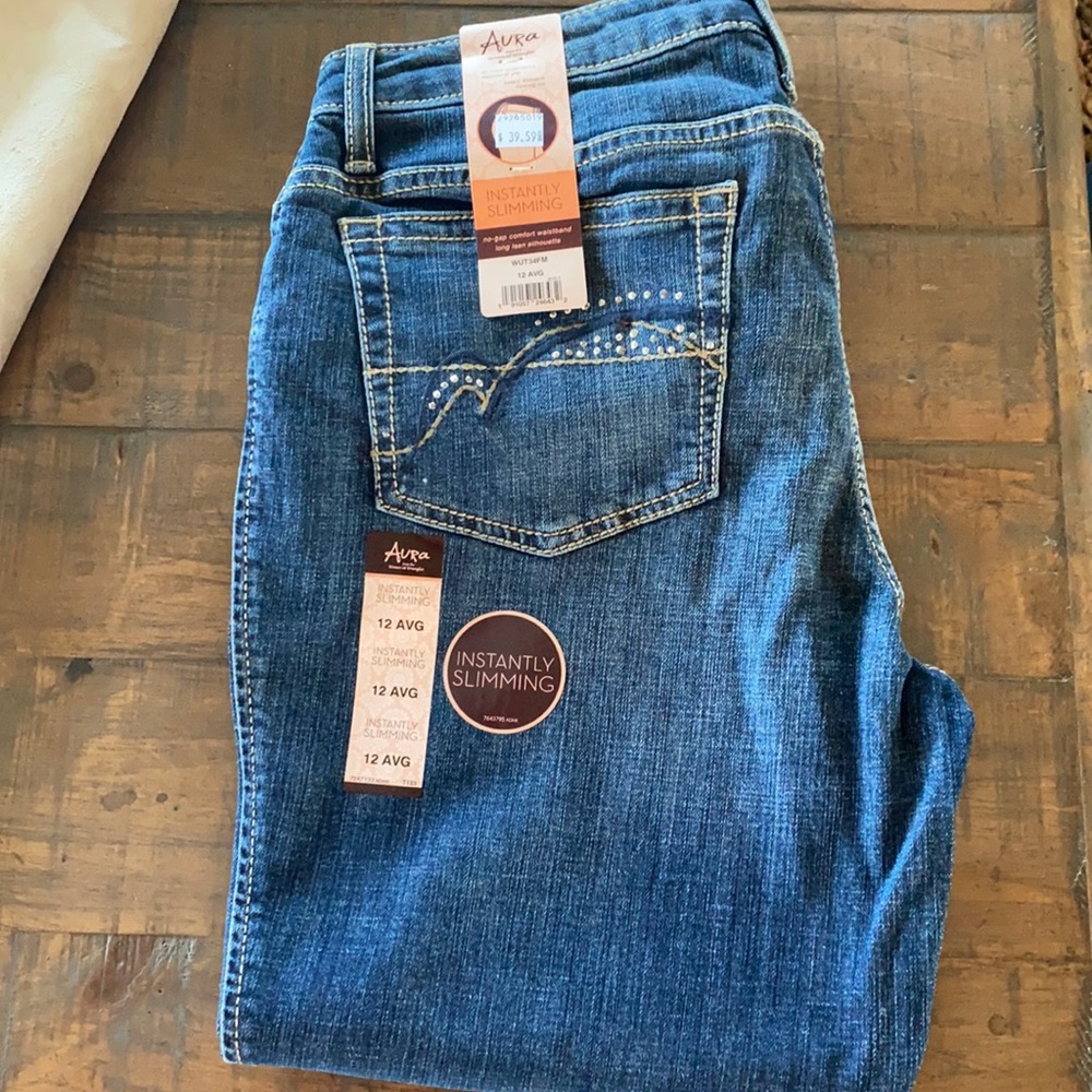 Aura Jean Capris, instantly slimming, sz 12 avg